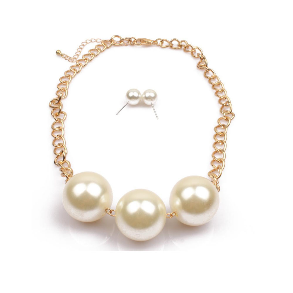 Best Price Fashion Peal Bead Necklace Jewelry Set