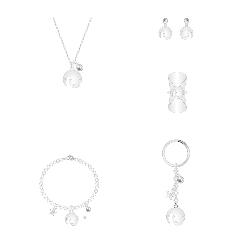 Fairy Quirky Silver Irregular Shape Jewelry Set