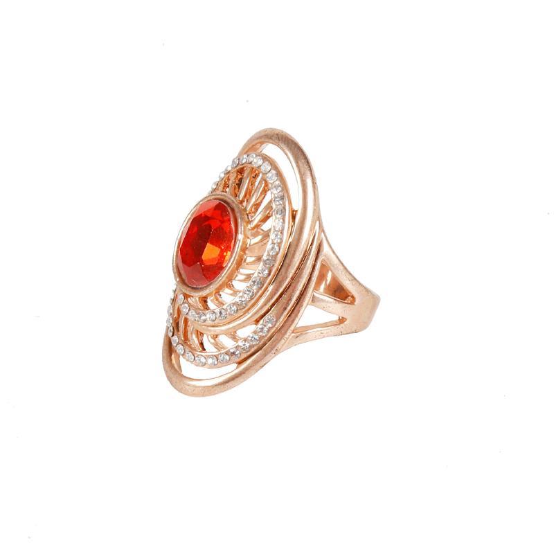 Fashion Engagement Gold Ruby Ring