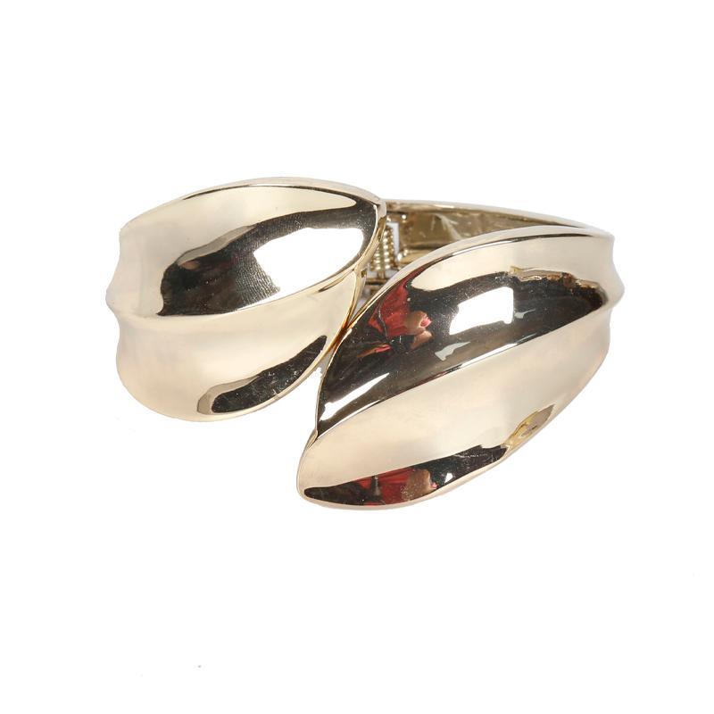 Simple Leave Shape Gold Bracelet