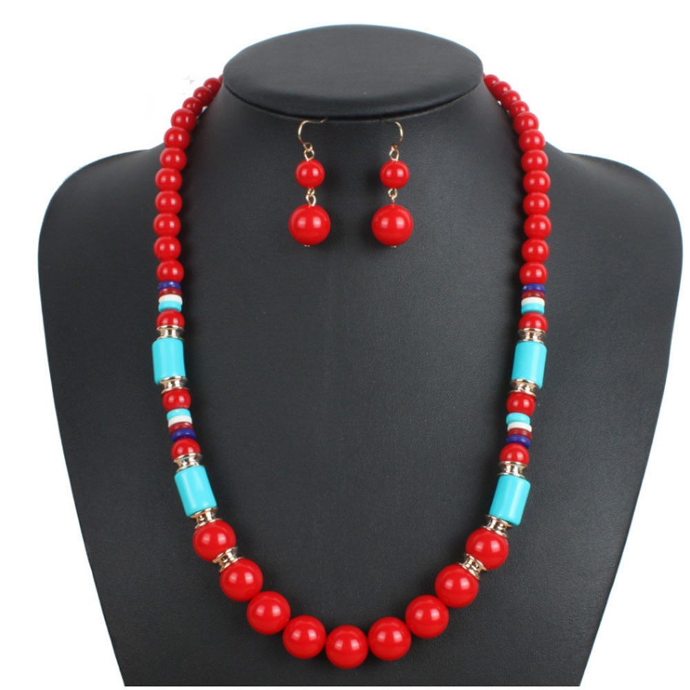 Year Fashion Jewelry Bead Necklace Set