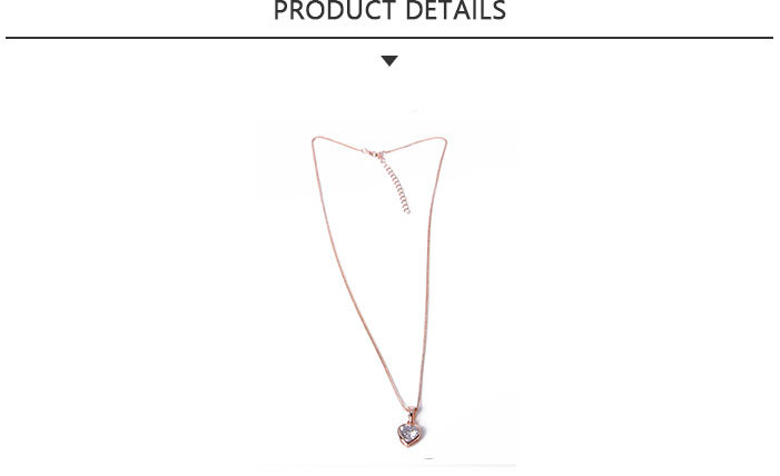 Newest Design Fashion Jewelry Gold Heart Pendant Necklace