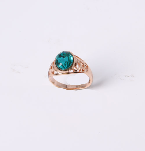Rose Flower Fashion Jewelry Ring with Black Enamel in Rose Gold Plated Good Quality Cheap Price
