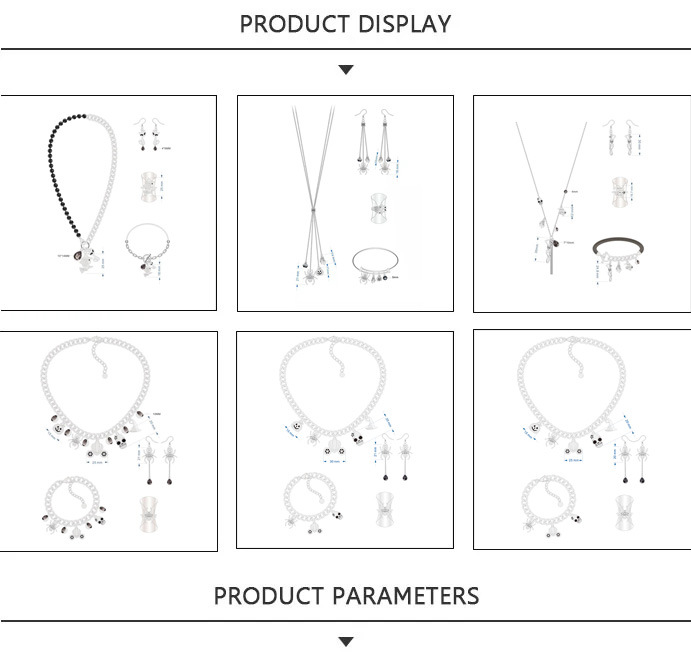 Hot Fashion Halloween Theme Earrings Ring Bracelet Necklace Set