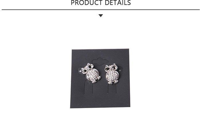 Personalised Fashion Jewelry Silver Owl Pendant Earrings