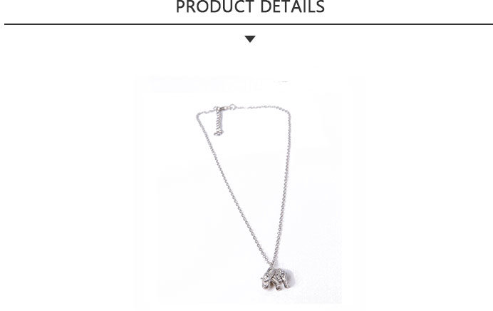 New Product Fashion Jewelry Silver Elephant Pendant Necklace