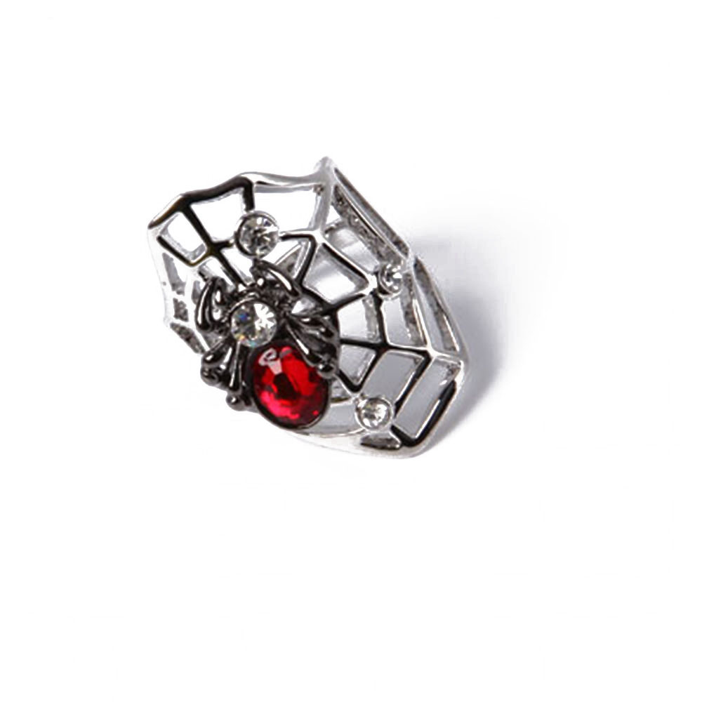 Custom Fashion Jewellery Spherical Silver Ring with Rhinestone