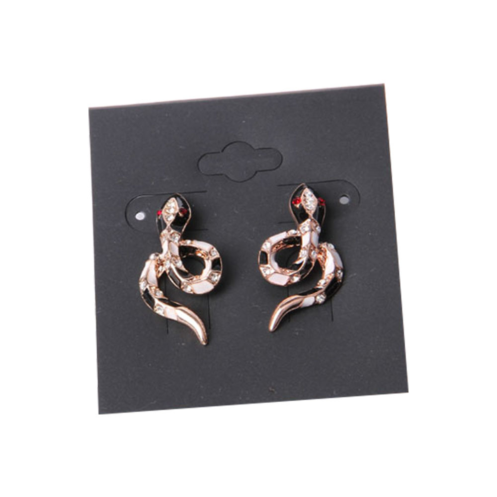 Customized Fashion Jewelry Gold Earring with Transparent Rhinestone