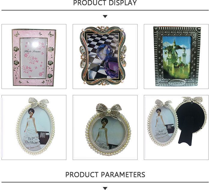 Fashion Photo Frame Holder with Flower Epoxy Decorated