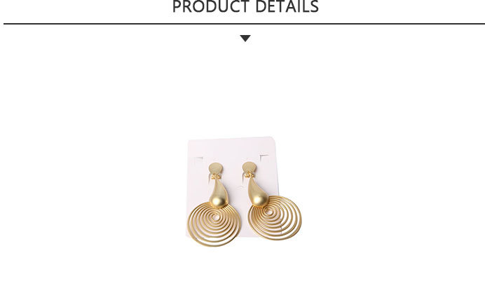 Wholesale Fashion Jewelry Gold Round Pendant Earrings