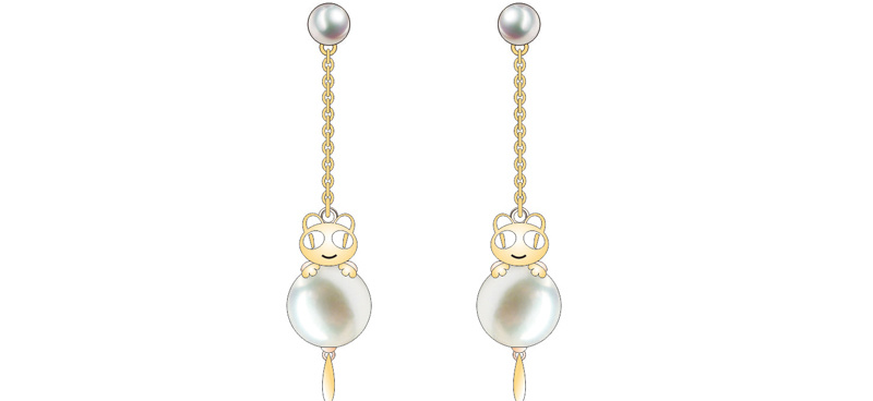 Exquisite High-Quality Gold Garfield Animal Jewelry Sets