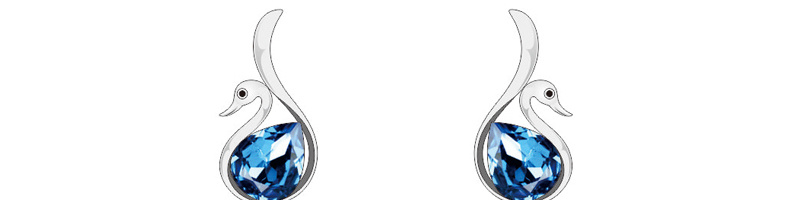 The Best Popular Sapphire Crystal Swan Jewelry Set