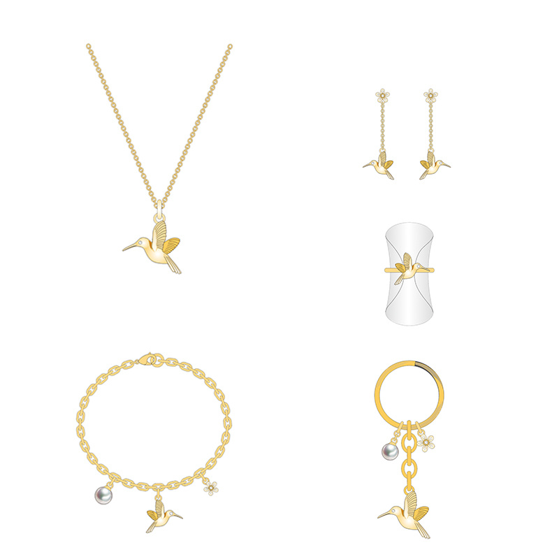 Cost-Effective Golden Bird Shape Jewelry Set for Women