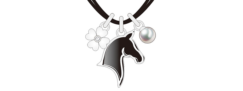 Classic Black Wooden Horse Pattern Imitation Jewelry