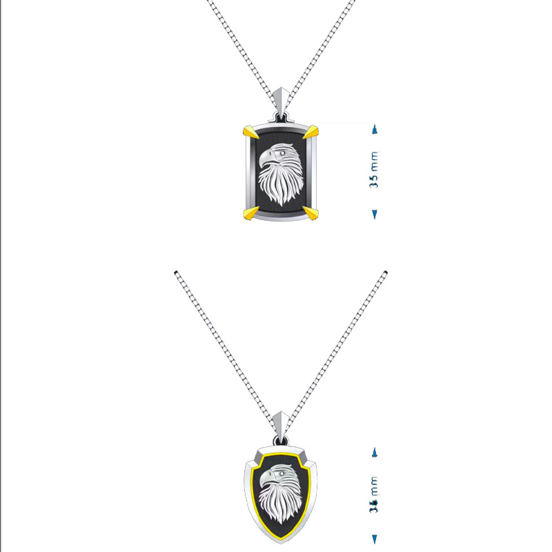 Pure Tin Hip Hop Pendant Necklace Metal Men′s Necklace Accessories Retro Personalized Design Accessories
