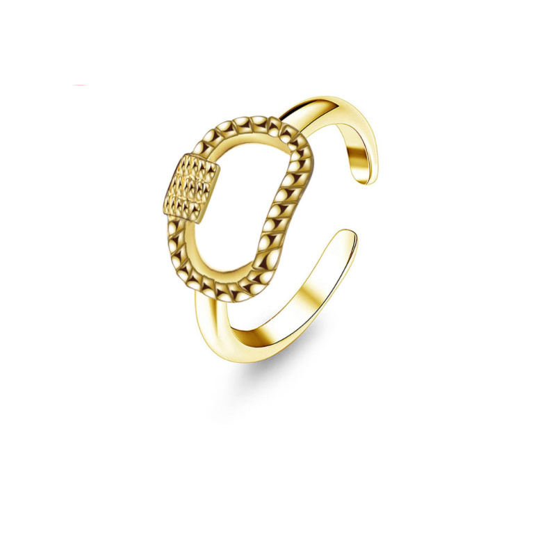 Net Red Titanium Steel Ring Women′s New Fashion Personality Senior Sense Niche Design Index Finger Ring Small Open Ring