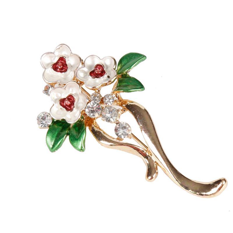 Chinese Style Flower Bright Spar Noble Brooch