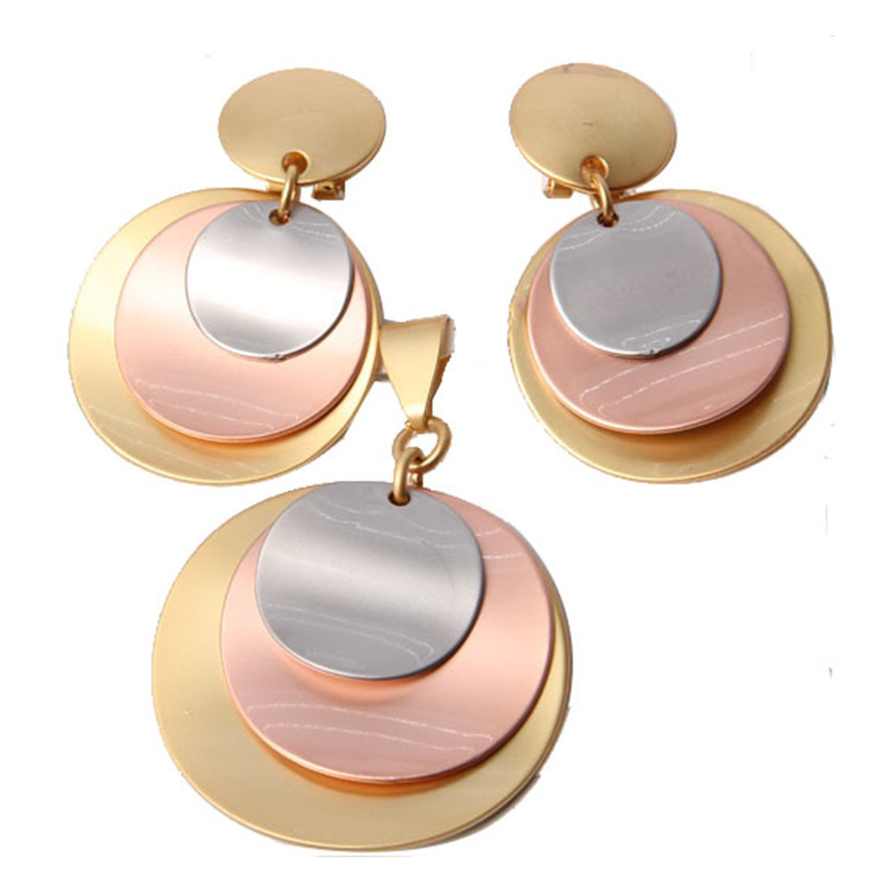 New Style Fashion Gold Plating Irregular Shape Jewelry Set