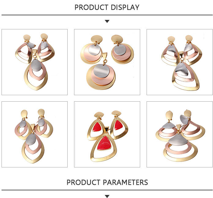 Hotsales Fashion Gold Plating Irregular Shape Jewelry Set