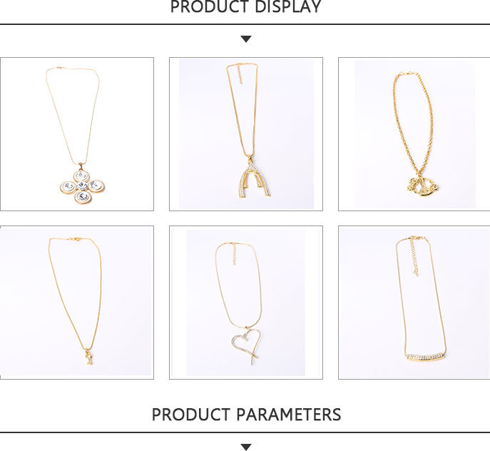 Comfortable Fashion Jewelry Gold Pendant Necklace with Rhinestone