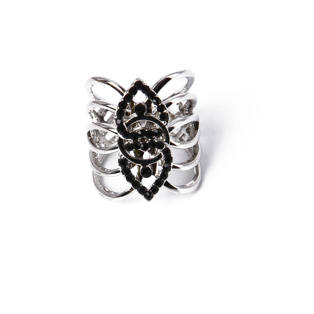 Newest Design Fashion Jewelry Silver Ring with Rhinestone
