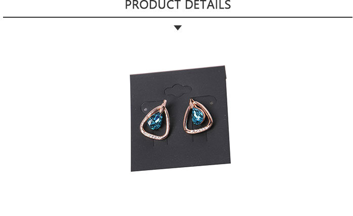 Rose Gold Plated Fashion Jewelry Earrings with Glass Bead