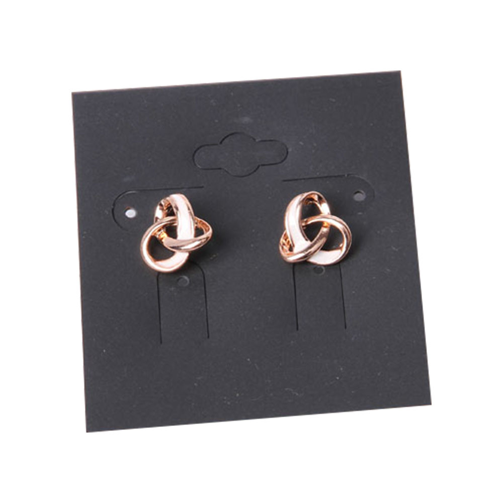 Fashion Jewelry Earrings with Faced Glass Bead Rose Gold Plated