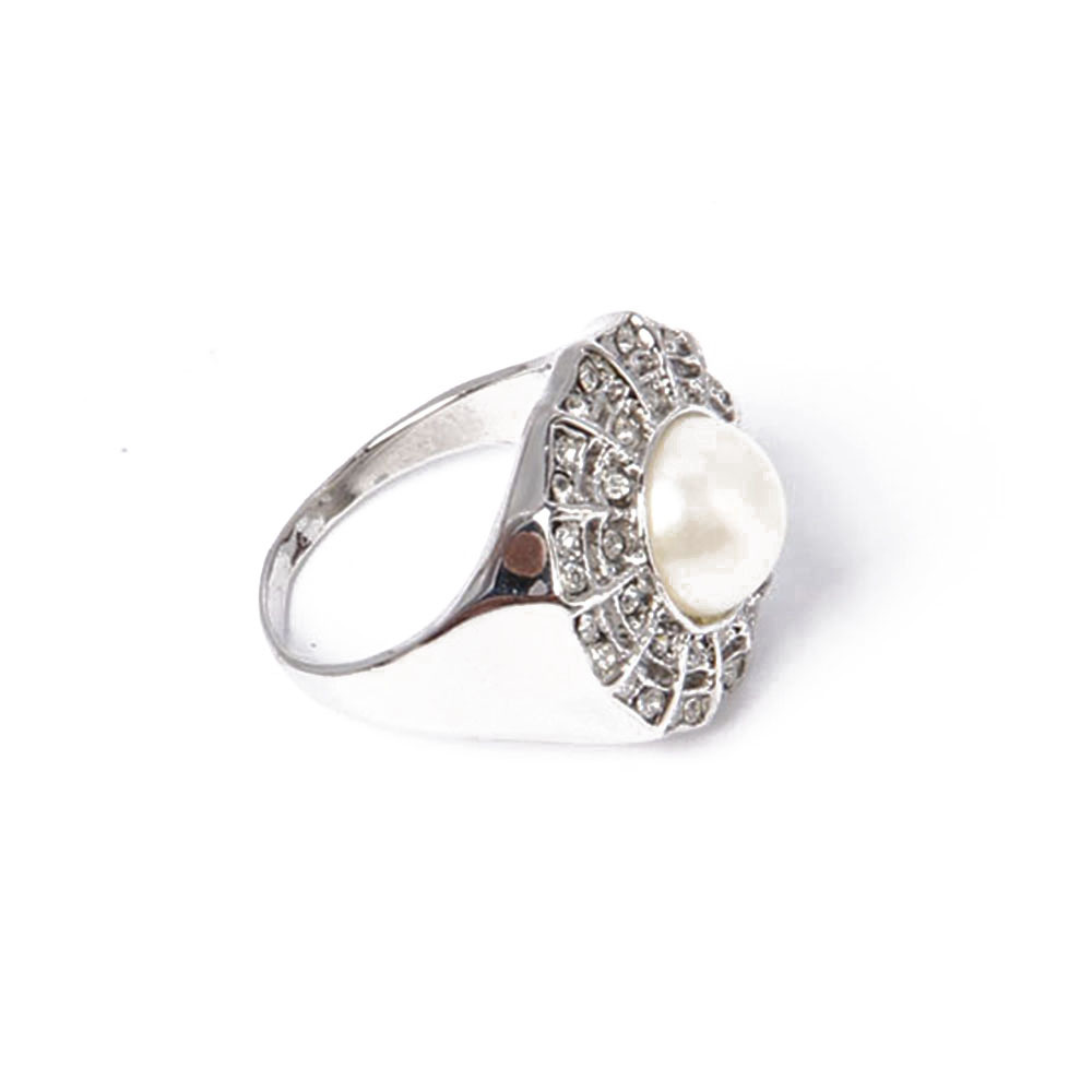 Professioanl Fashion Jewelry Scarlet Rhinestone Silver Ring