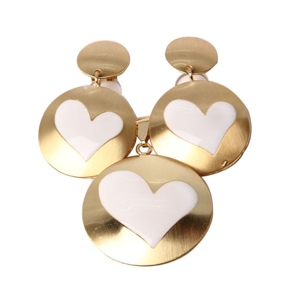 Factory Supply Fashion Gold Plating Roundness Shape Jewelry Set