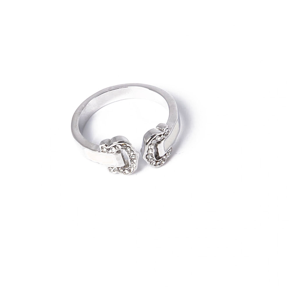Long Life Fashion Jewelry Silver Ring with Rhinestone