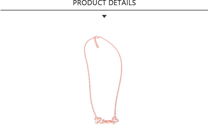 Year Fashion Jewelry Gold Pendant Necklace with Love
