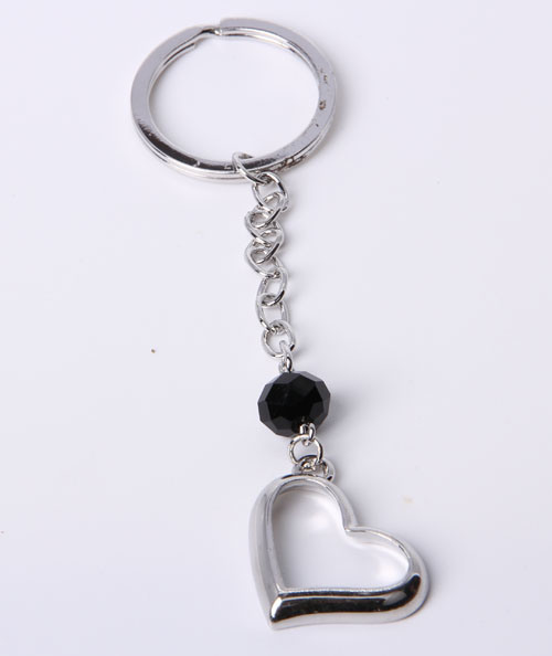 Simple Keychain with Black Diamonds