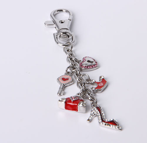 Fashion Keychain with Lettering and Yellow Cross