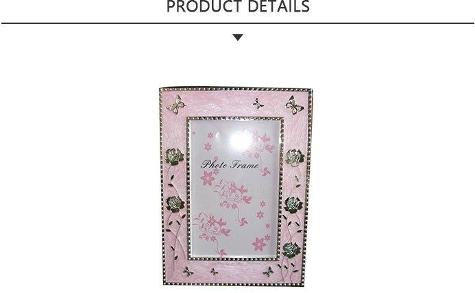 Fashion Photo Frame Holder with Flower Epoxy Decorated