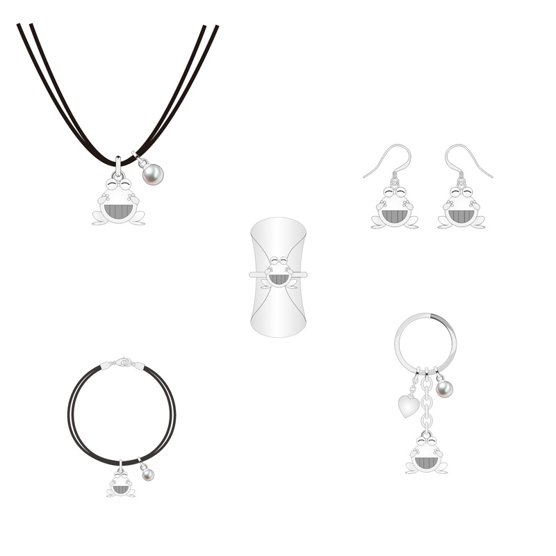 Top Cost Performance Pearl Happy Frog Jewelry Set