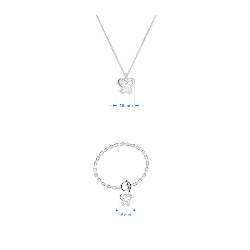Custom Curve Pendant Necklace Jewelry Set