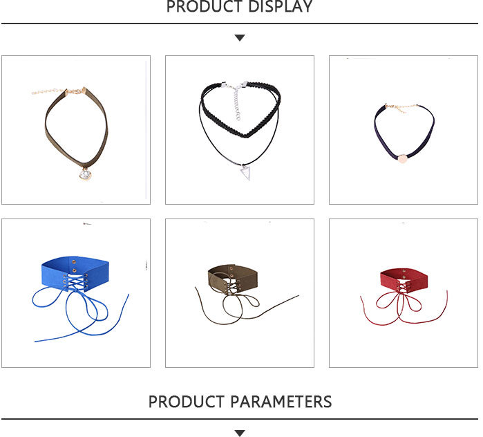 Good Quality Fashion Jewelry Fabric Gold Pendant Necklace Choker