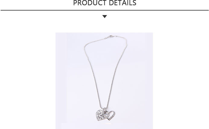 Personalized Fashion Jewelry Heart-Shaped Silver Pendant Necklace