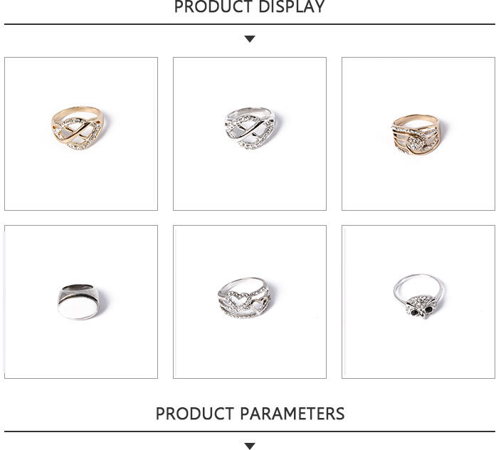 Fashion Jewellery Alloy Ring with White Rhinestone