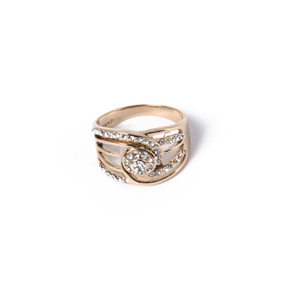 Fashion Jewellery Alloy Ring with White Rhinestone