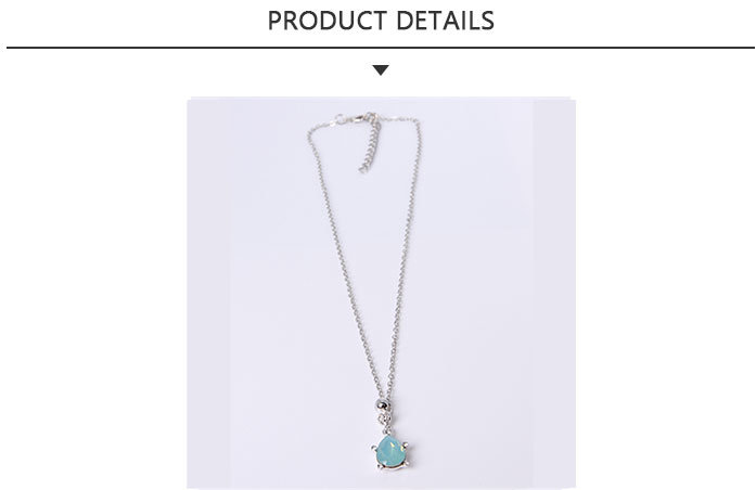 Hot Salefashion Jewelry Gold Pendant Necklace with Blue Gem