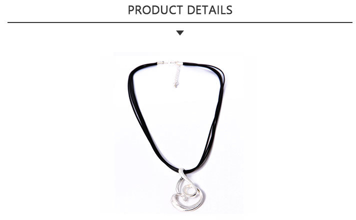 New Model Fashion Jewelry Black Beaded Pendant Necklace