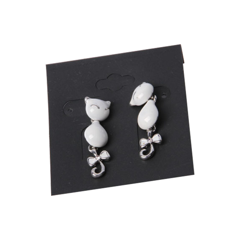 2020fashion Jewelry Silver White Cat Pendant Earrings