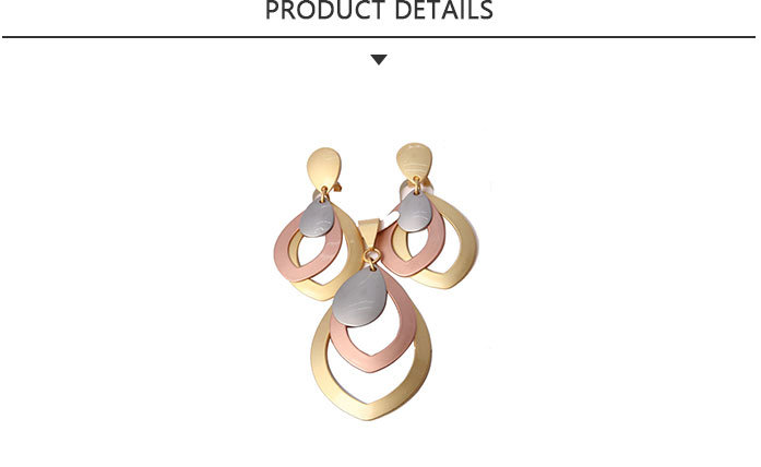 Hotsales Fashion Gold Plating Irregular Shape Jewelry Set