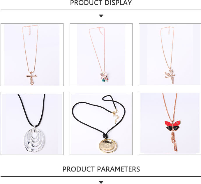 Factory Supply Fashion Jewelry Red Black Butterfly Gold Necklace