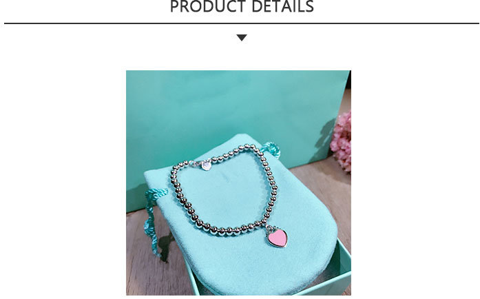 Year Fashion Jewelry Alloy Bead Bracelet with Pink Love