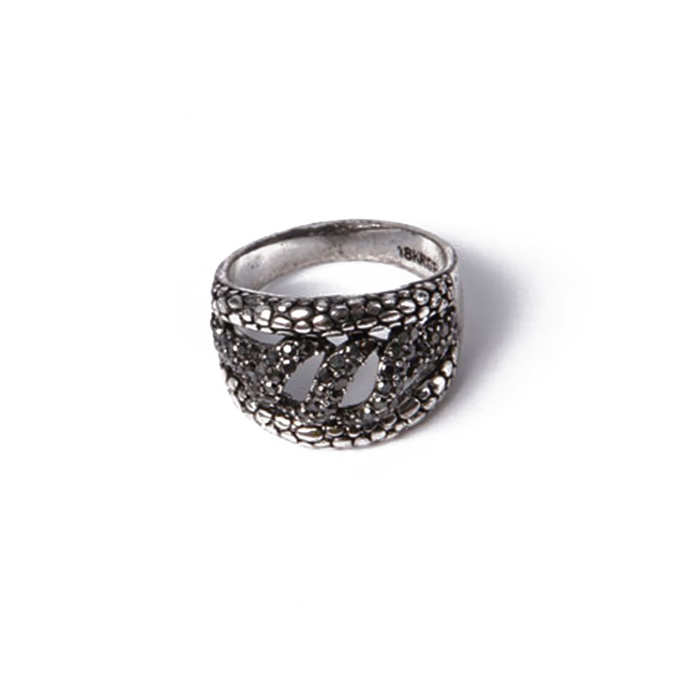 Good Fashion Jewelry Irregular Silver Ring with Colorful Rhinestone