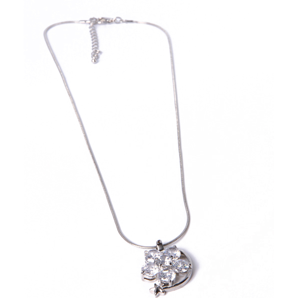 Fashion Jewelry Alloy Pendant Necklace with Black Stone