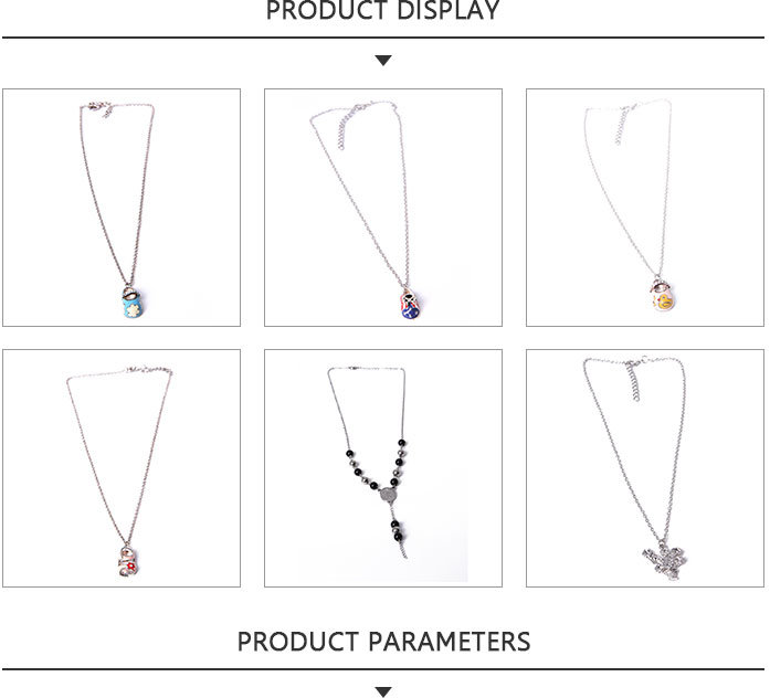 Wholesale Fashion Jewelry Back Beaded Pendant Necklace