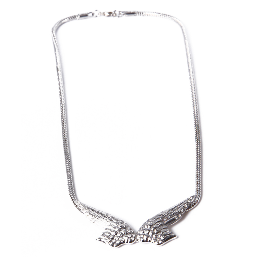Promotional Fashion Jewelry Silver Wing Pendant Necklace